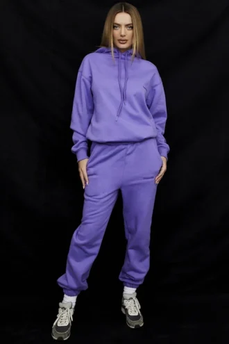 Sky Purple joggingbroek met fleece achterkant