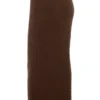 Sloane chocoladebruine maxi-rok van zacht katoenbouclé