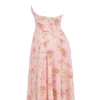 Solada Engelse vintage rozenprint georgette halterzomerjurk