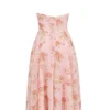 Solada Engelse vintage rozenprint georgette halterzomerjurk