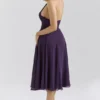 Solada Grape Georgette Halter Zomerjurk