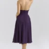 Solada Grape Georgette Halter Zomerjurk