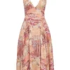 Solada halterjurk van georgette met paisley patchworkprint voor de zomer
