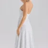 Solada halterjurk van georgette met stippenprint voor de zomer