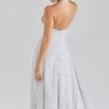 Solada halterjurk van georgette met stippenprint voor de zomer
