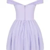 Soleil Orchid mini-jurk met blote schouders