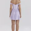 Soleil Orchid mini-jurk met blote schouders