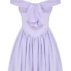 Soleil Orchid mini-jurk met blote schouders