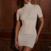 Sorrel Cafe Au Lait semi-transparante mini-jurk