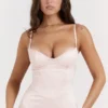 Stefania Soft Peach Korsett-Jurken Maxi-jurk