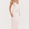 Stefania Soft Peach Korsett-Jurken Maxi-jurk