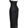 Stefania zwarte korset maxi-jurk