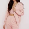 Storm Blush katoenen Hoodie met fleece binnenkant en ritssluiting