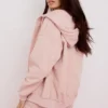 Storm Blush katoenen Hoodie met fleece binnenkant en ritssluiting
