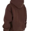 Storm Chocolate katoenen fleece Hoodie met ritssluiting
