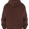 Storm Chocolate katoenen fleece Hoodie met ritssluiting