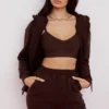 Storm Chocolate katoenen fleece Hoodie met ritssluiting