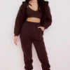 Storm Chocolate katoenen fleece Hoodie met ritssluiting