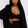 Storm Ink katoenen Hoodie met fleece binnenkant en ritssluiting