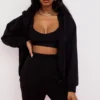 Storm Ink katoenen Hoodie met fleece binnenkant en ritssluiting