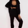 Storm Ink katoenen Hoodie met fleece binnenkant en ritssluiting