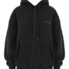 Storm Ink katoenen Hoodie met fleece binnenkant en ritssluiting