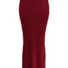 Sydel Ruby satijnen maxi-rok met schuine snit