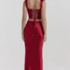 Sydel Ruby satijnen maxi-rok met schuine snit