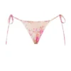 Tahiti bikini-onderstuk met bloemenprint en strikbandjes