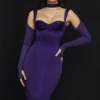 Talika Grape Korsetten Midi-jurk