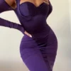 Talika Grape Korsetten Midi-jurk