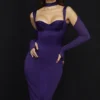 Talika Grape Korsetten Midi-jurk