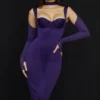 Talika Grape Korsetten Midi-jurk