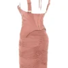 Talya Antique Rose Korsetten-Jurken Midi-jurk