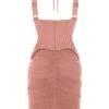 Talya Antique Rose Korsetten-Jurken Midi-jurk
