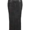 Tana zwarte veganistische leren maxi-rok