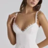 Tatiana witte katoenen midi-zomerjurk met broderie anglaise