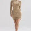 Taya Fawn Chenille mini-jurk