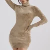 Taya Fawn Chenille mini-jurk
