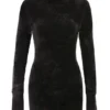 Taya Mini-jurk van chenille in antraciet