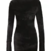 Taya Mini-jurk van chenille in antraciet