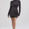 Taya Mini-jurk van chenille in antraciet