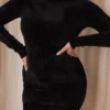 Taya Mini-jurk van chenille in antraciet