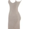Teva beige midi-jurk van kasjmierbreisel