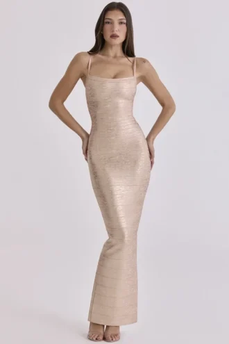 The Body Champagne Bandage Maxi-jurk – Limited Edition