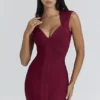 The Icon Wine Bandage Mini Jurk – Editie
