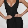 The Icon Zwarte Bandage Mini-jurk