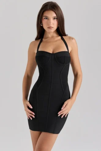 The Sculpt Zwarte Bandage Mini-jurk