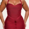 The Supermodel Ruby halternek bandage midi-jurk