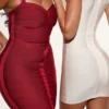 The Supermodel Ruby halternek bandage midi-jurk
